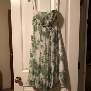 Strapless Floral Dress